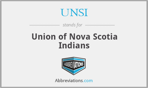 What is the abbreviation for union of nova scotia indians?